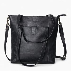 Vera Pelle Genuine Leather Black Bag